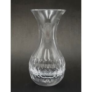 1980's Waterford Crystal Open Carafe Decanter Faceted Design For Wine